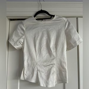 Alex Perry snakeskin print white shirt